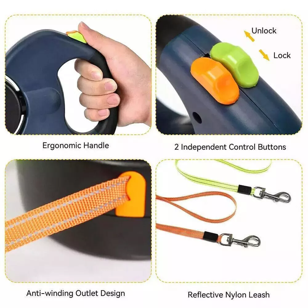 TwinFlex 360° Retractable Dog Leash