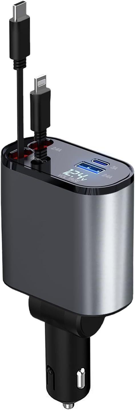 SpeedCharge 66W Retractable Car Charger