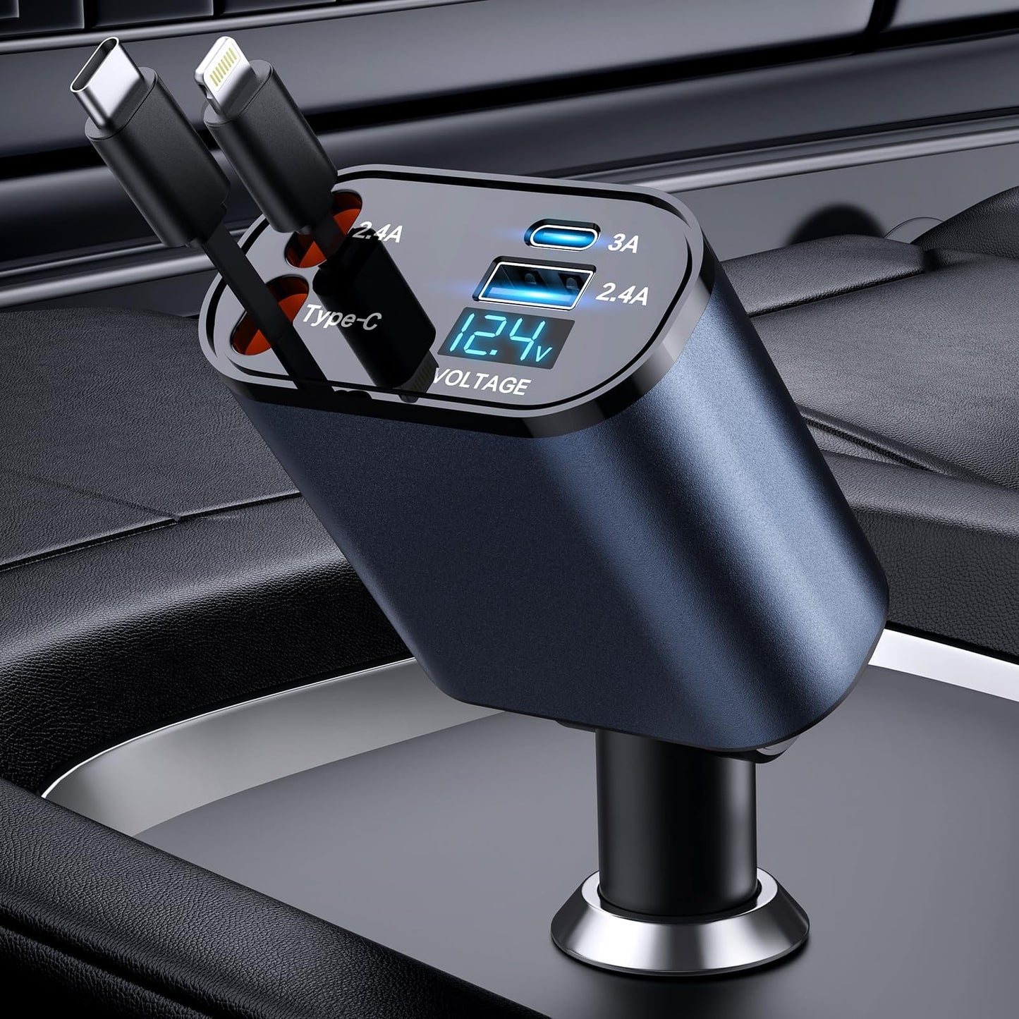 SpeedCharge 66W Retractable Car Charger