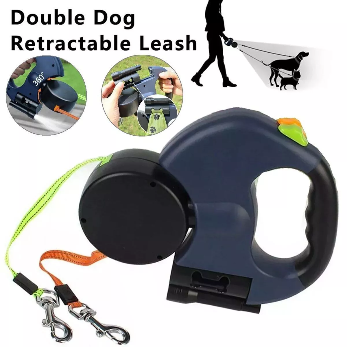 TwinFlex 360° Retractable Dog Leash
