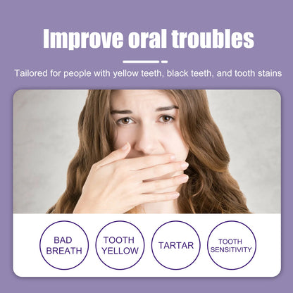 Jaysuing V34 Purple Toothpaste Toothpaste For Cleaning Bad Breath, Stains, Teeth Whitening, And Toothcare