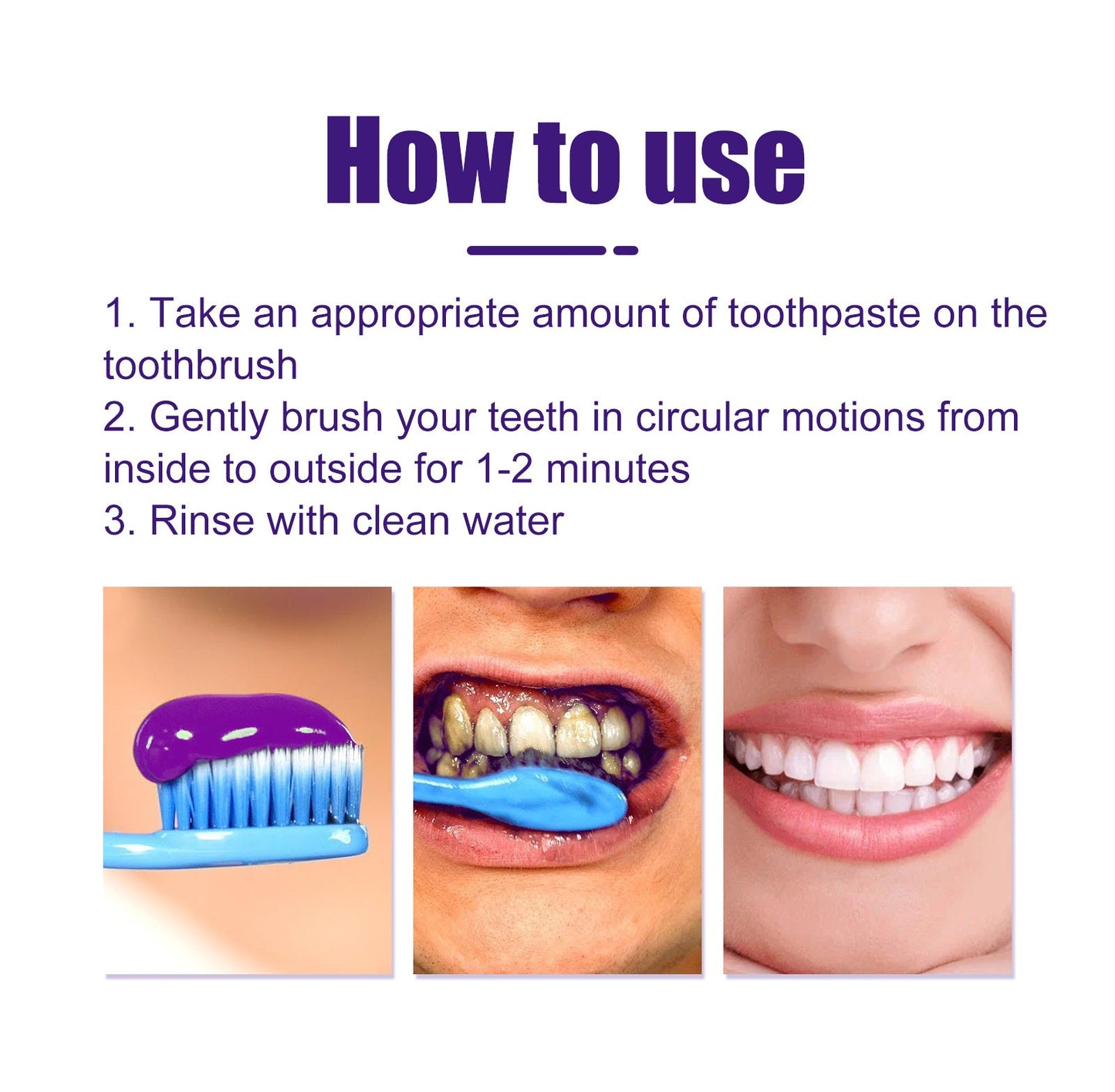 Jaysuing V34 Purple Toothpaste Toothpaste For Cleaning Bad Breath, Stains, Teeth Whitening, And Toothcare