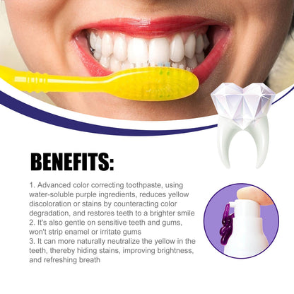 Jaysuing V34 Purple Toothpaste Toothpaste For Cleaning Bad Breath, Stains, Teeth Whitening, And Toothcare